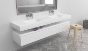 Liverpool Corian® Double Washbasin | Custom-made 