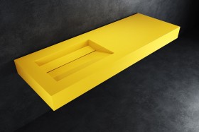 London Hi-Macs® Wall-Hung Washbasin | Banana