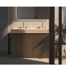 3D Freestanding cabinet with Hi-Macs® worktop - 2 drawers aligned + 4 Internal | 3001553