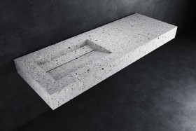 London Hi-Macs® Wall-Hung Washbasin | Shadow Queen Lucia